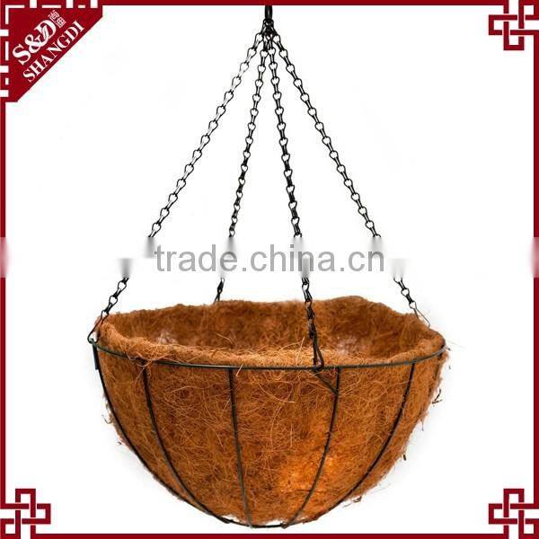 Flower basket with Coco Liner round coconut hanging basket