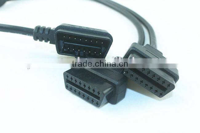 Cable splitter Y, USB Right Angle Cable ,J1962M to 2 J1962F SAE connector, RAY-Cable,1ft