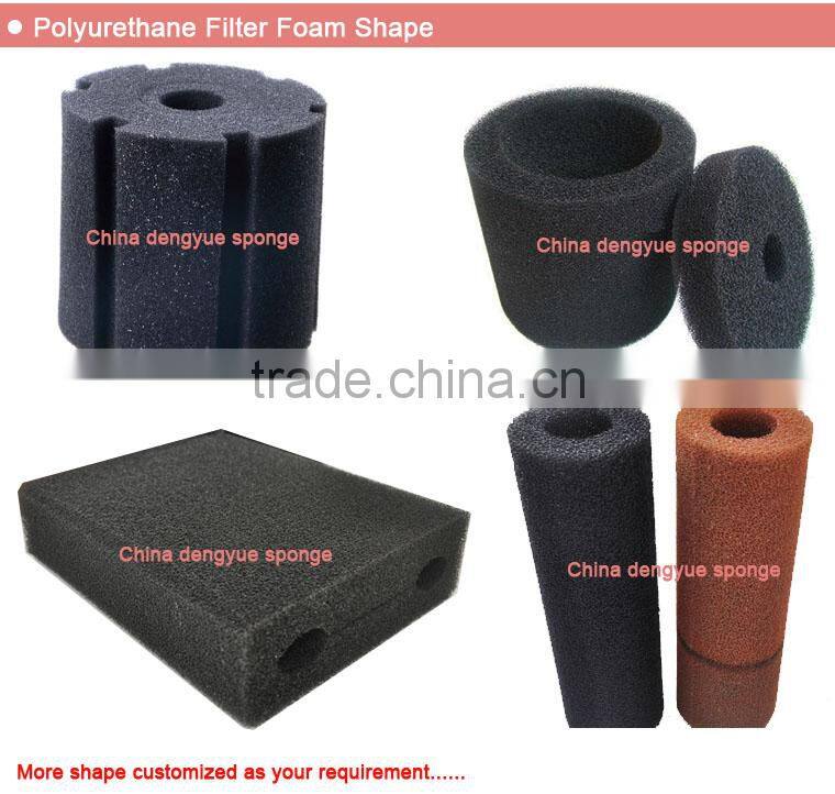 Reticulated open cell air water/rain filter media filter foam