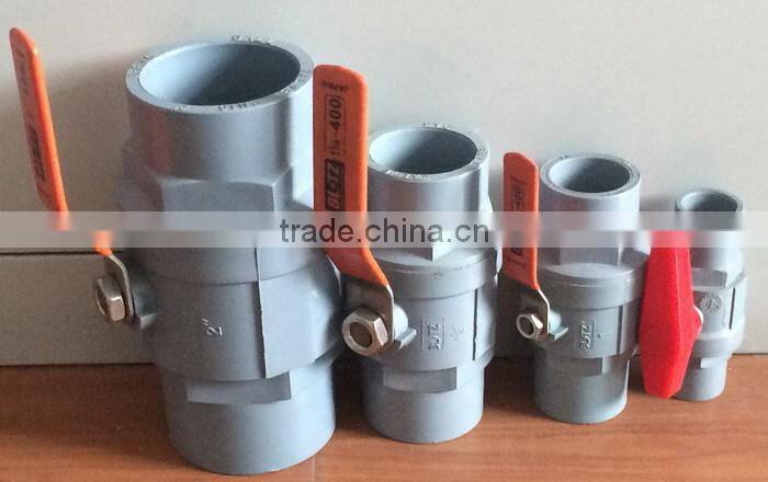 UPVC STEEL HANDLE 2-PC BALL VALVE
