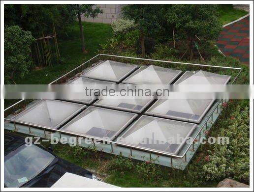 Pyramid shape polycarbonate dome skylight