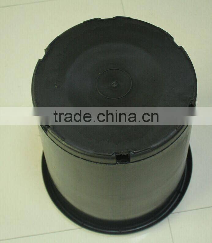 Made in China pp material black tall 15 gallon pot