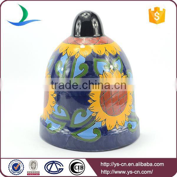 YSfp0006-02 Sunflower ceramic hanging pot for garden