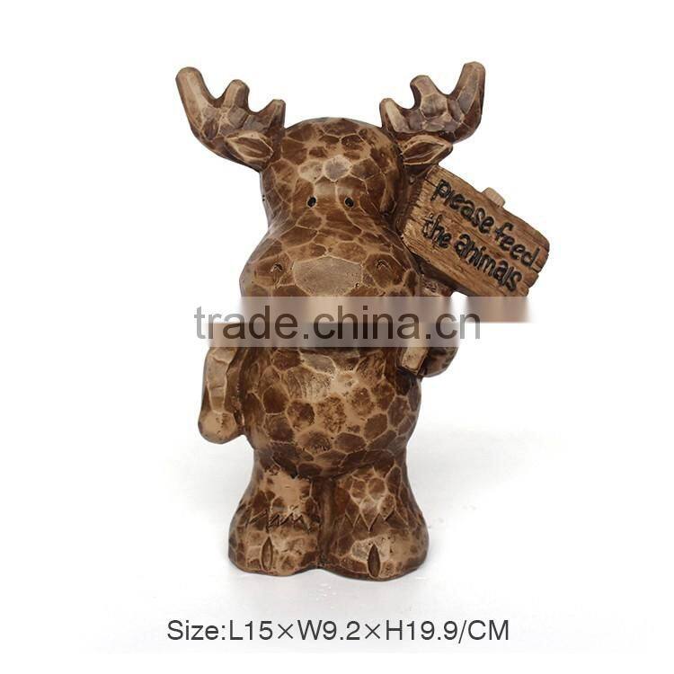 Welcome ornament polyresin bear garden sculpture