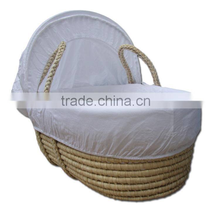 100%handmade and natural baby wicker moses basket wicker basket for baby