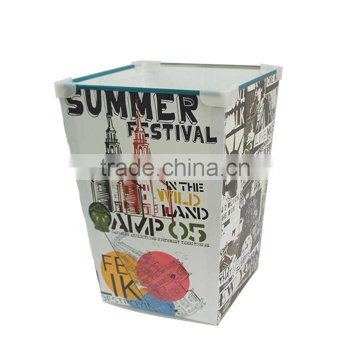 Bed room/Desk/Office DIY Square Plastic Trash Can