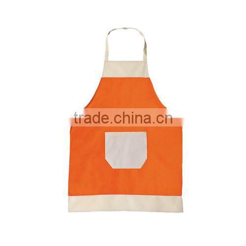 cotton kitchen apron with front pocket