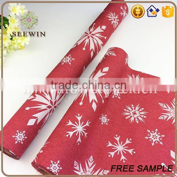 Home Textile decorative printed artificial snowflake table runner