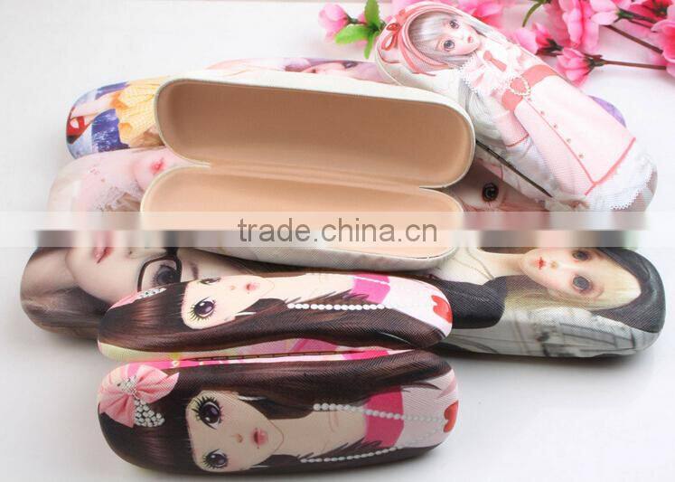 Supply fashion cute girl pattern Glasses case