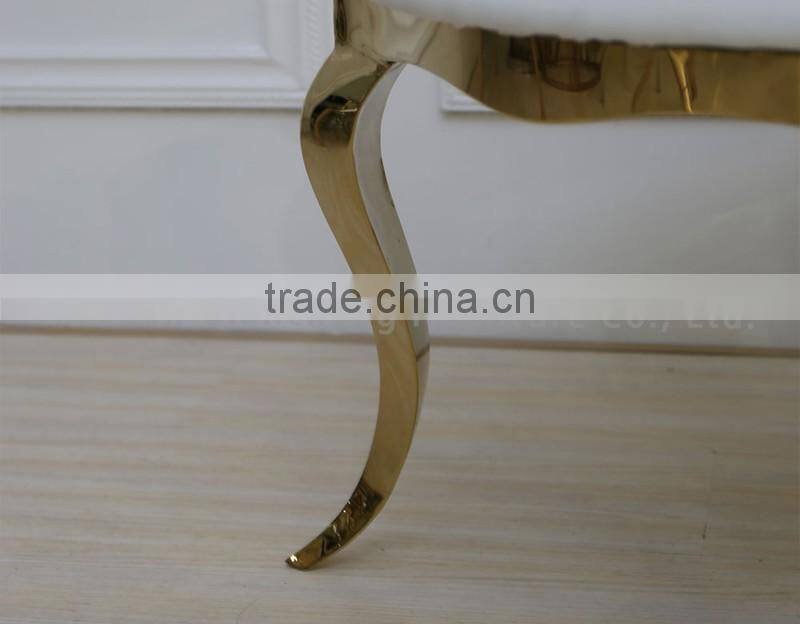 Craving golden stainless steel wedding chair