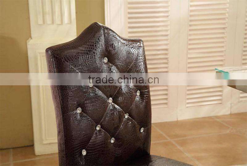 modern appearance stitching PU back dining chair