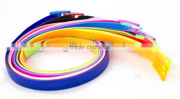 Waist belt silicone pu leather belt