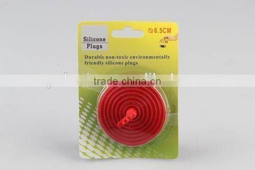 Hand shaped spiral circular silicone sink stopper