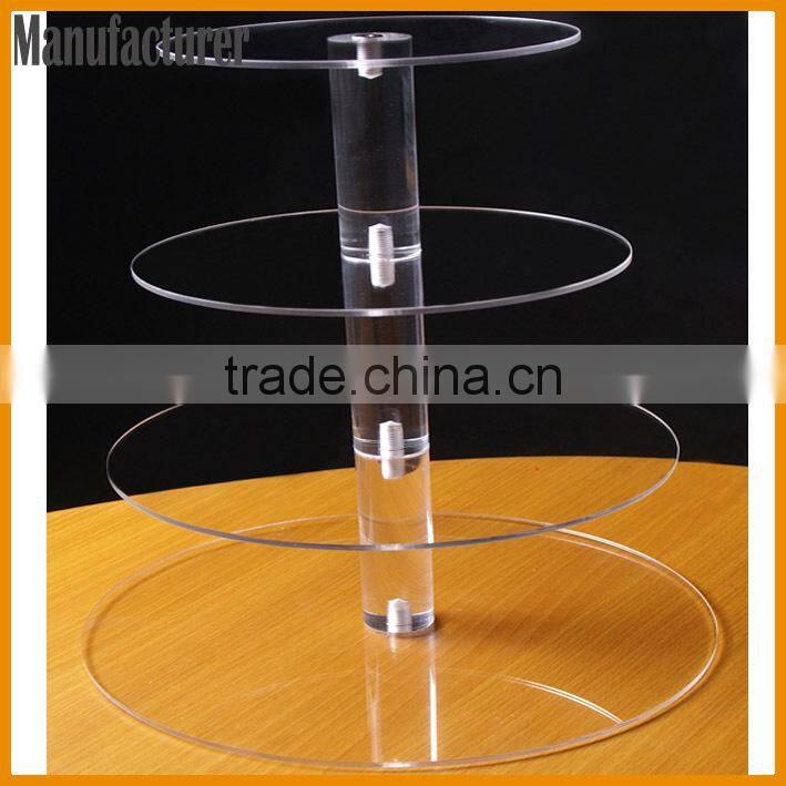 4 Tier Round Acrylic Cupcake Maypole Stand
