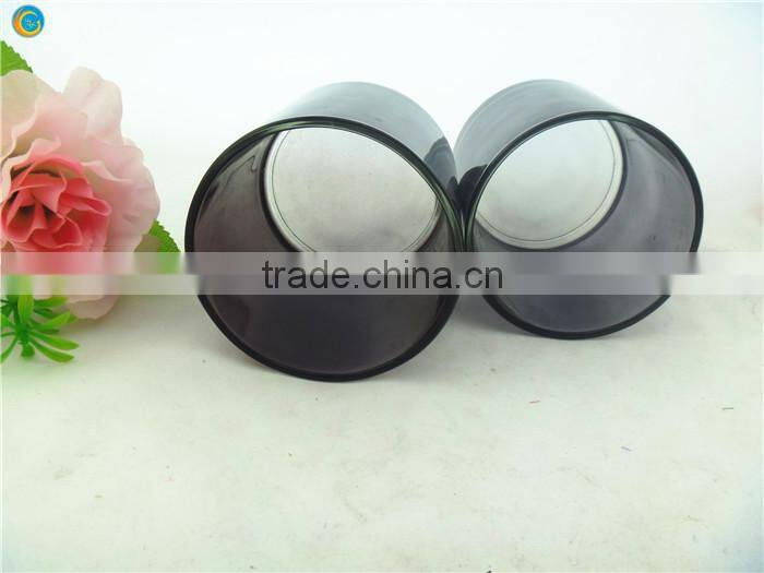 black glass candlestick