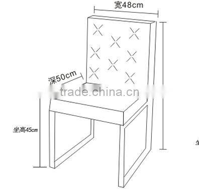 B8020 cheap pu cushion stainless steel cafe dining chair