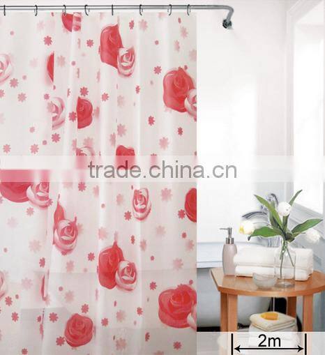 Printed PVC curtain shower curtain