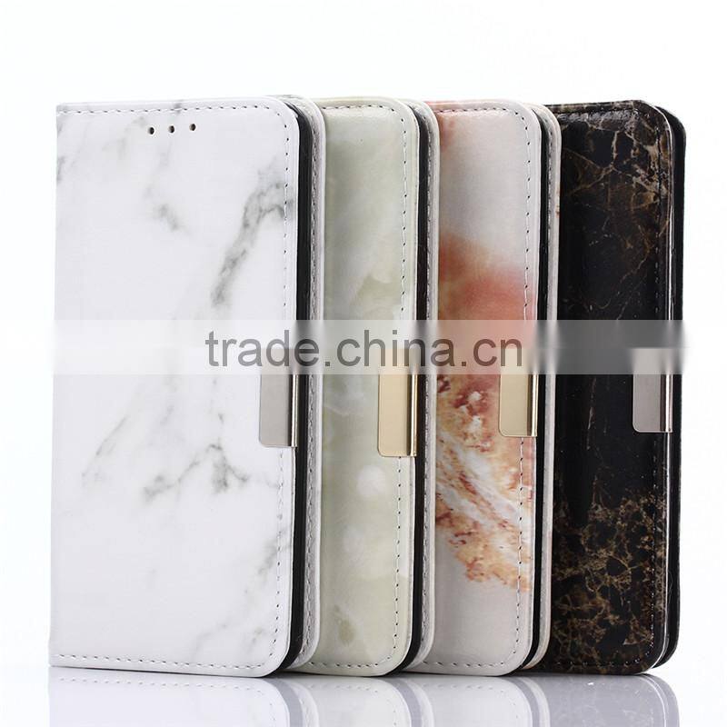 Noble design high quality marble PU card bumper/pocket cell phone case for Samsung