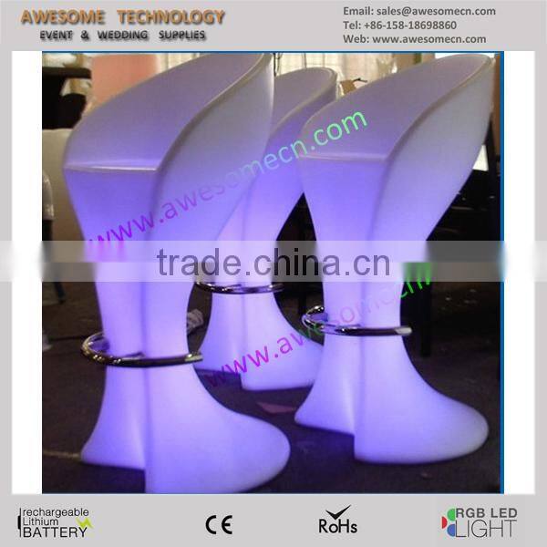 Unique Glowing modular bar furniture, led dry bar table and chair