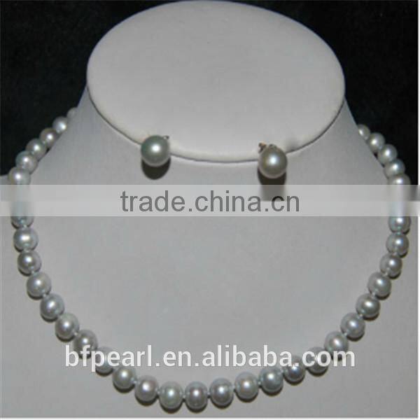 Wholesale Jewelry Gift Freshwater Pearl 9-10mm Necklace and Earings