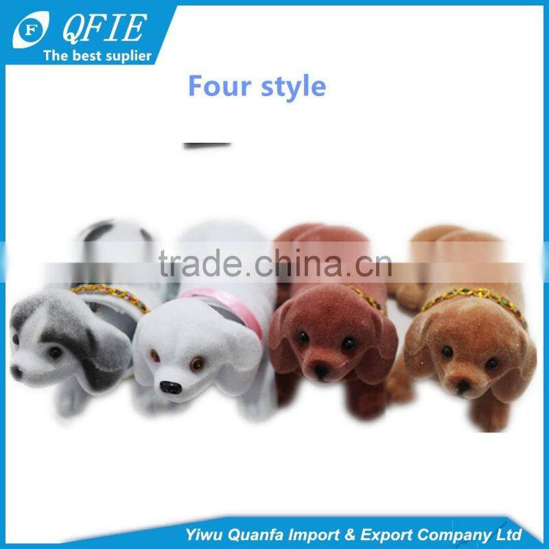 Promotional cute cheap resin flocking animal toy for for Car Interior Decorations