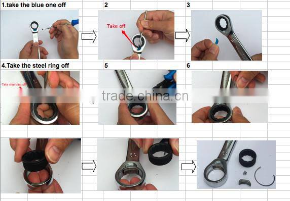 New Style Combination Ratchet Wrench With Knurling Handle