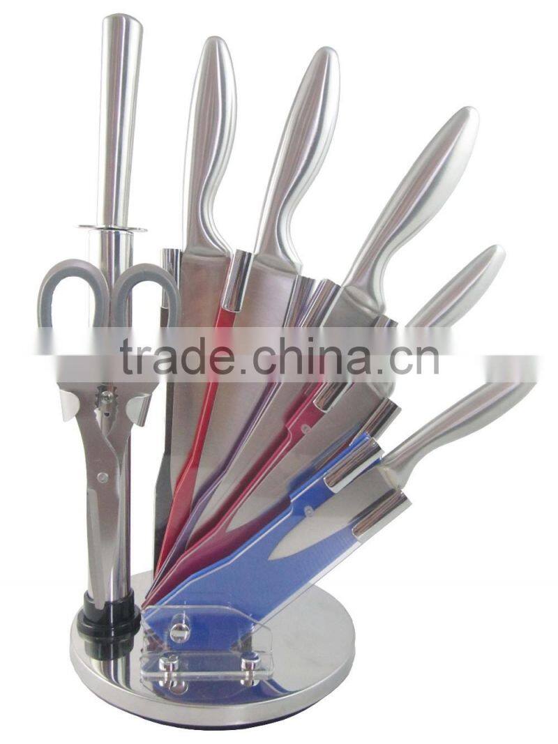 Convenient Stainless Steel 5pcs Knife Block Set