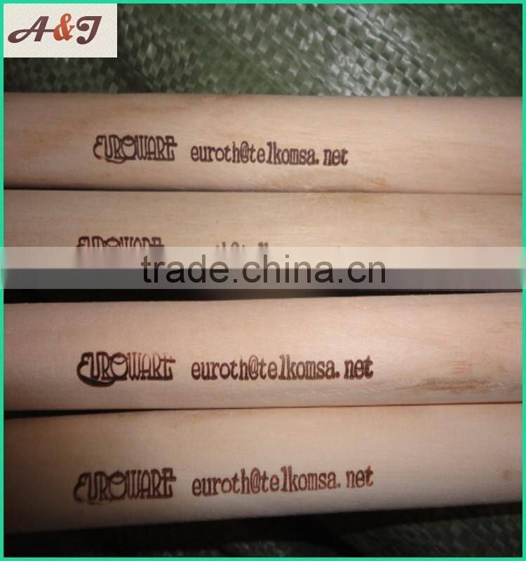 hot stamping logo natural wooden broom handle