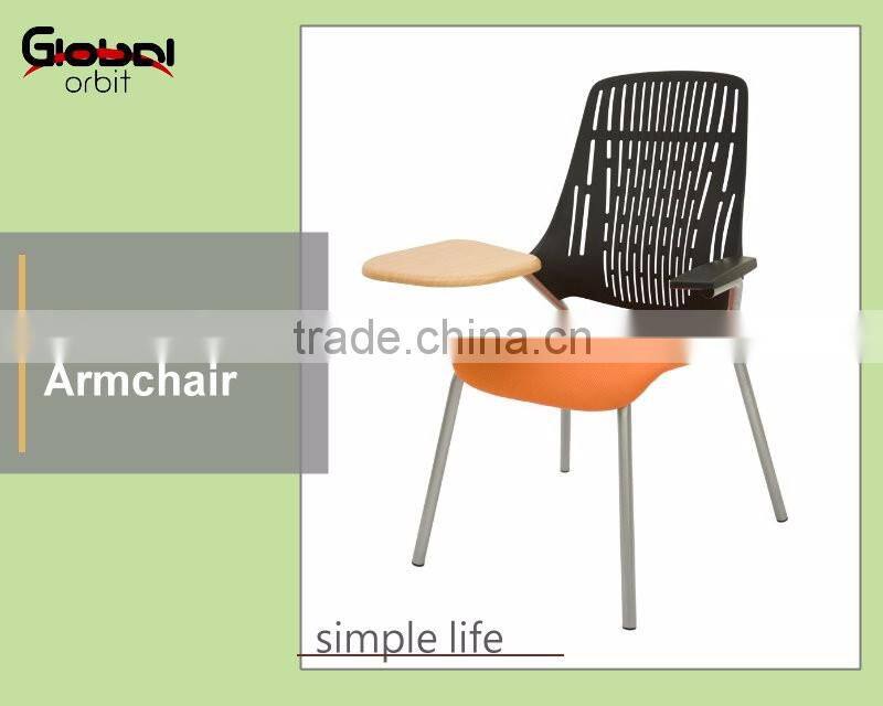 Outdoor Furniture Waterproof White Armless Plastic Folding Stacking Chair