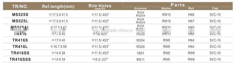 China Wholesale Custom Metal Tire Valve Stems