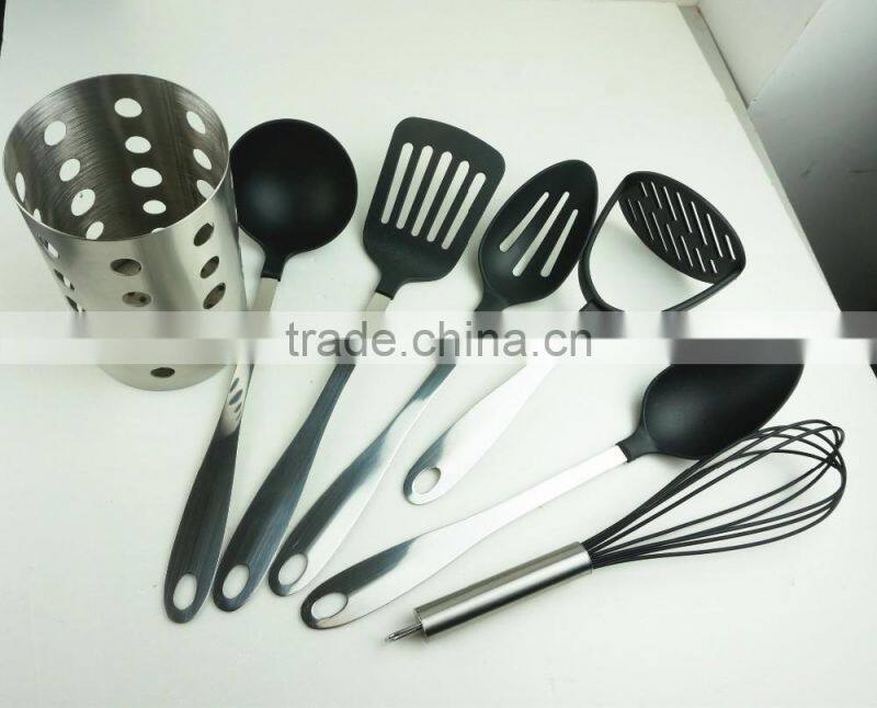 32017 7PCS NYLON KITCHEN TOOLS WITH S/S STAND