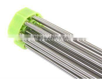 Folding Anti-rust Stainless Steel and Non-slip Silicone Drain Rack