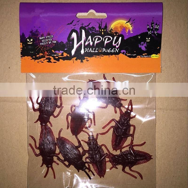 Realistic Design Black Plastic Insect Toy Halloween Big Spider