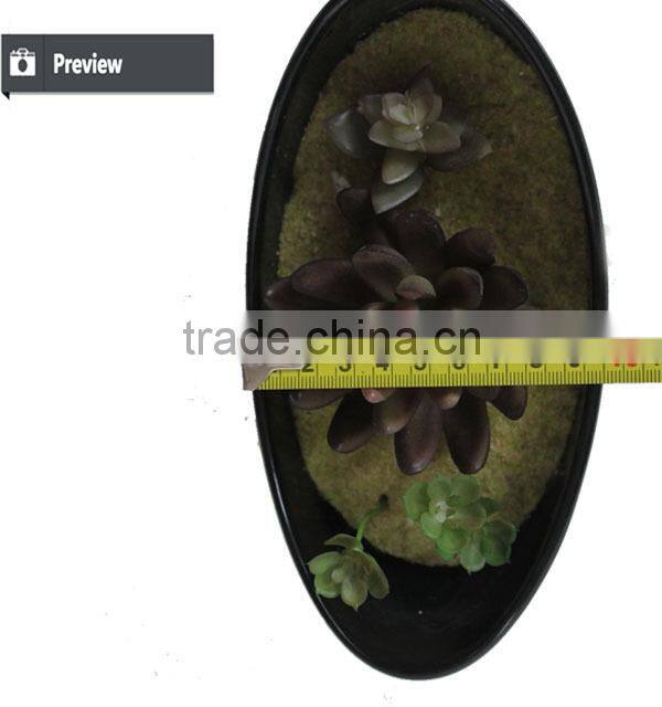 Artificial mini plant potted succulent combination mini succulent