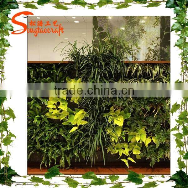 Guangzhou Factory price plastic plant green wall for outdoor decorating