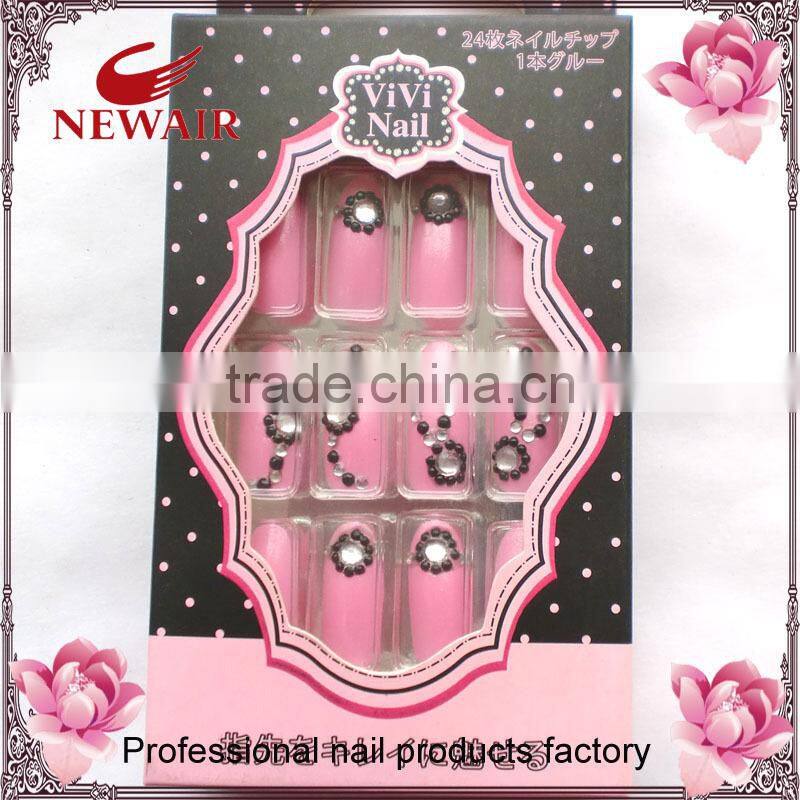 wholesale red diamond gold line series fashion nail tips
