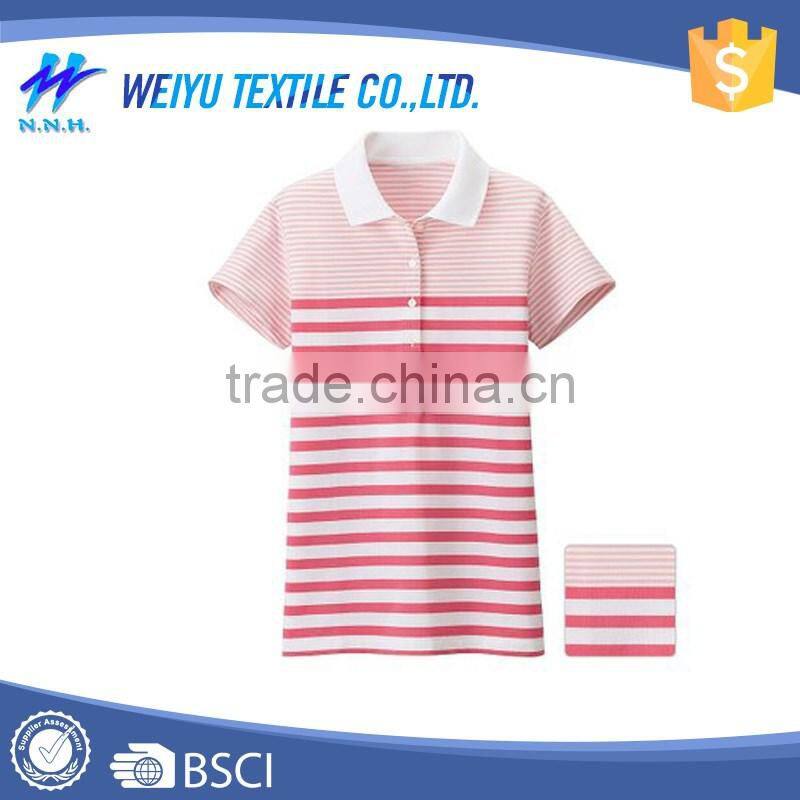 wholesale striped women polo t-shirt