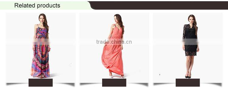 2016 ladies lace long evening party wear fashion maxi dresses with picture