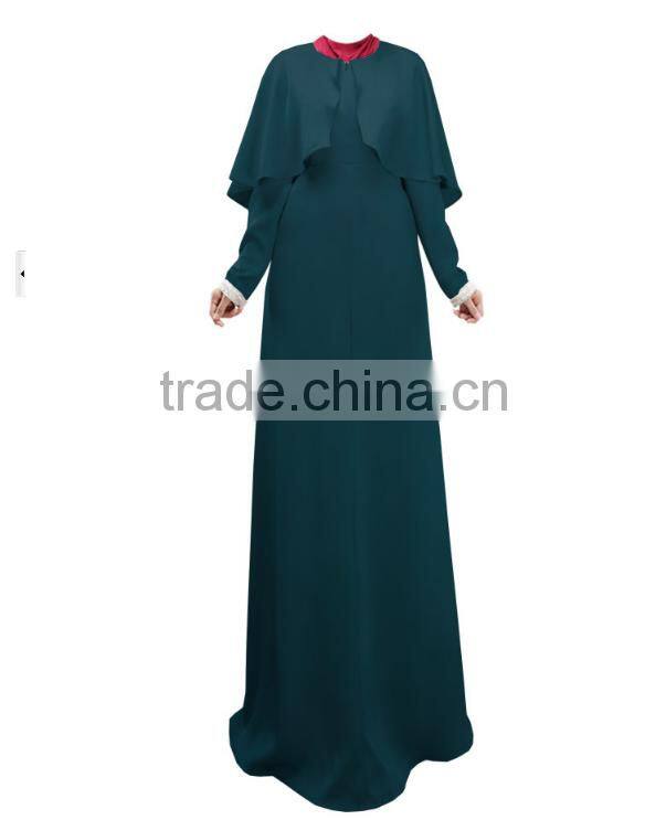 Abaya Islamic Muslim Cocktail Womens Long Sleeve Vintage Long Maxi Dress