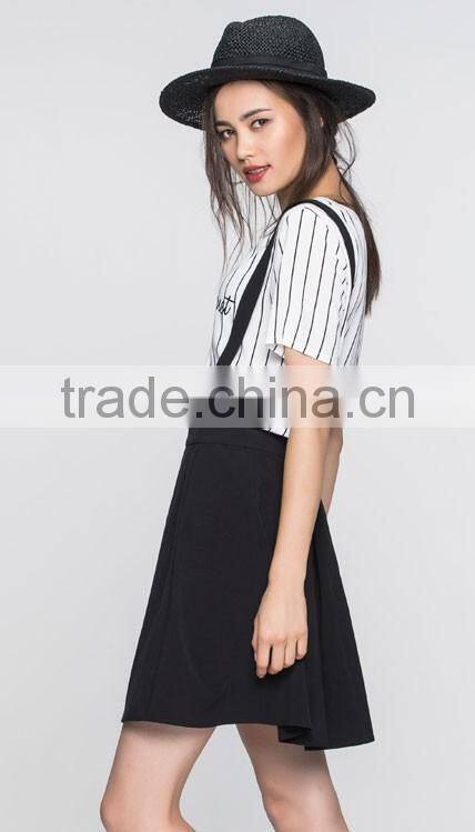 fashion style suspender skirt black mini skirt ladies short skirt designs