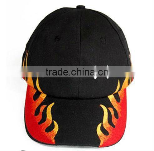 2013 new design flames navy blue embroidery baseball cap