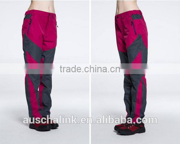 custom women nylon breathable and waterproof ski pants fashion design