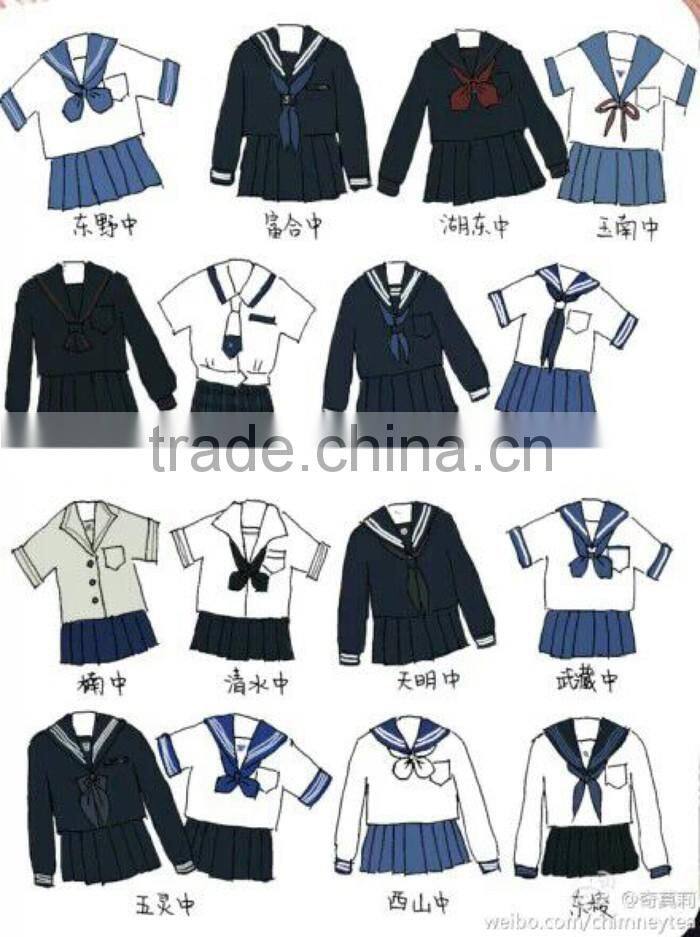new design middle school uniform made by factory
