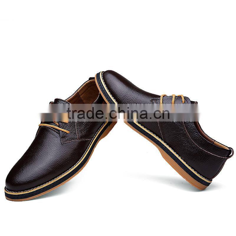 dark blue genuine leather men business casual shoes fashion best quality, lace up relaxation leather shoes men fashion style