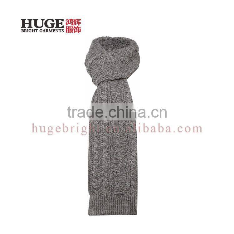 China Manufacturer Soft Touching 100% ACRYLIC Men Knit Scarf