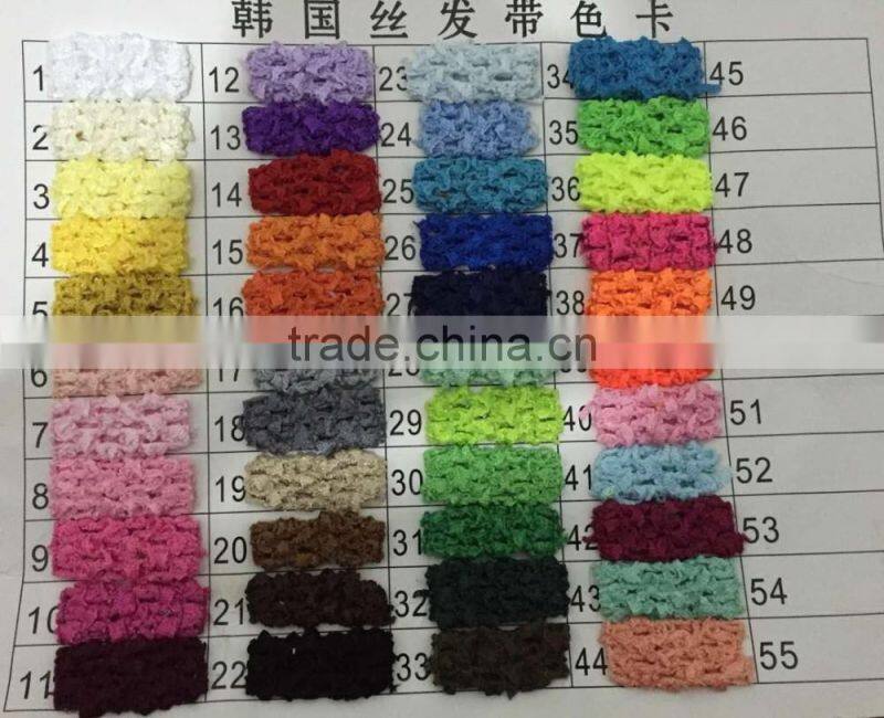 New arrival High Quality 1.5" Wide elastic handmade plain crochet headband for baby tutu tops girl accessories hairband