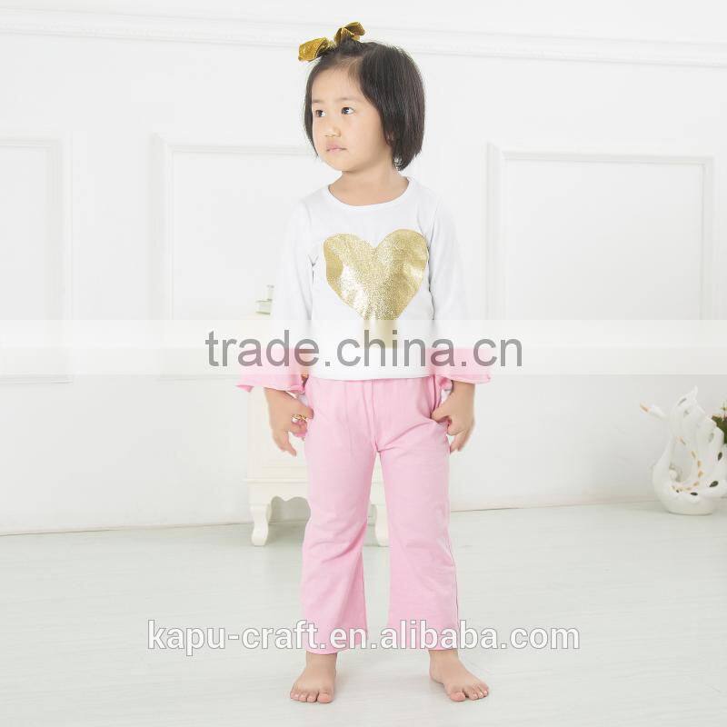 Wholesale kids clothing two pieces set , autumn kids clothing set , baby girl boutique clothing sets