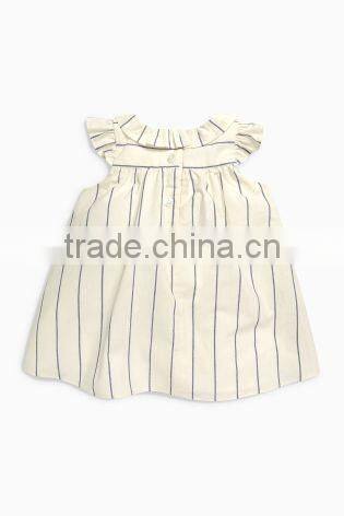 Kids clothes stripe romper hot selling cotton baby girls ruffle boutique clothes sets fancy wholesale baby clothes