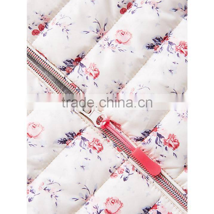 Kids Girls' Polyester Printed Stylish Quilted Padding Vest