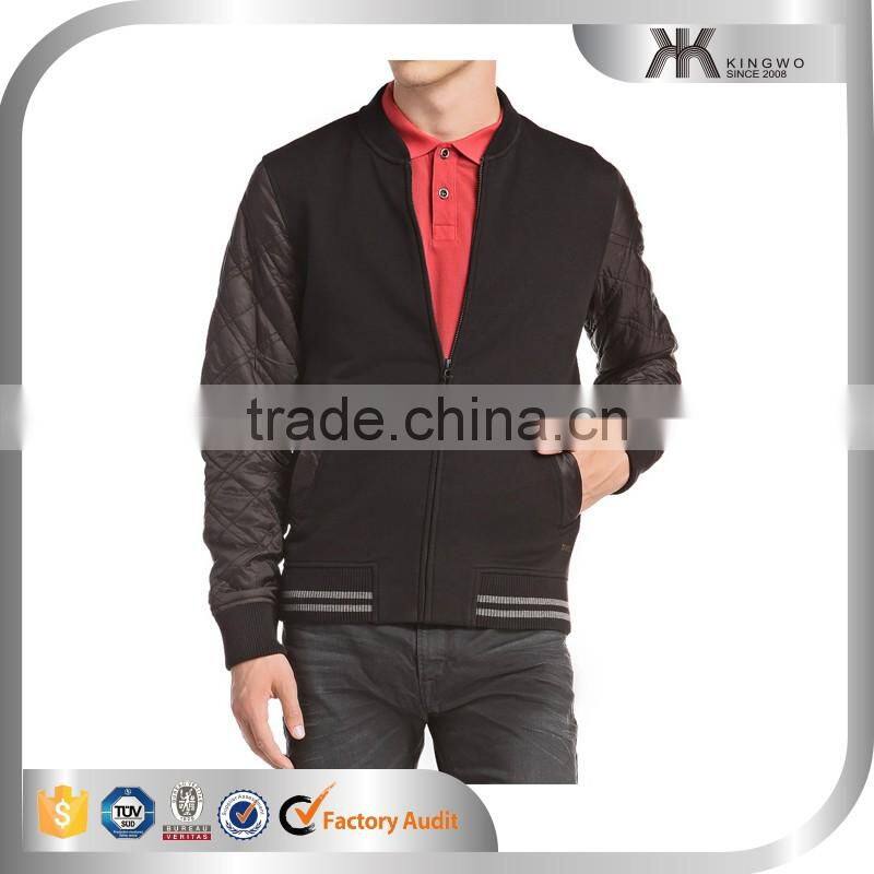 custom made varsity letterman jacket without hood varsity jacket with leather sleeves